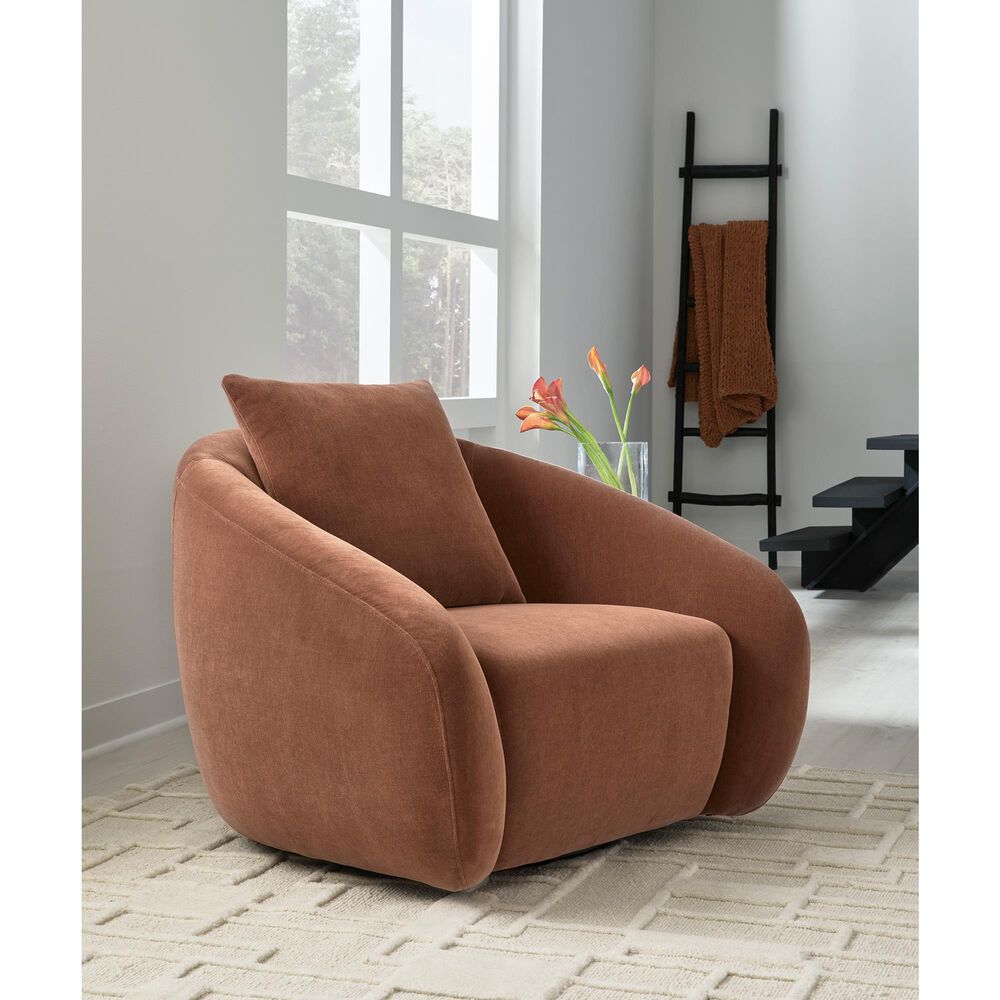 Ashley Yahya Swivel Accent Chair in Sienna, , large