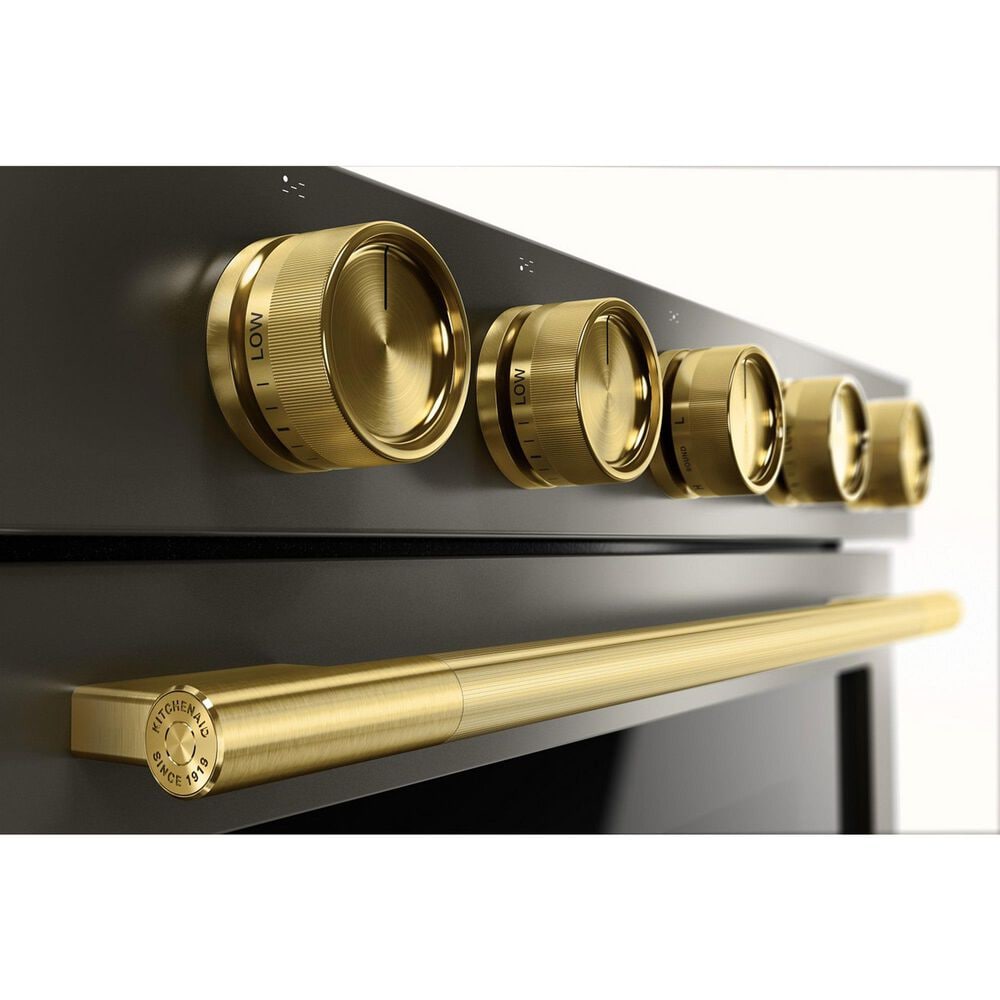 KitchenAid Handle and 5-Piece Knob Accessory Kit for Slide-In Convection Range in Brass, , large
