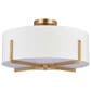 Vaxcel Surrey 4-Light Semi Flush Mount in Natural Brass, , large