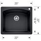 Blanco Diamond 25" Single Bowl Kitchen Sink in Soft White, , large