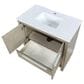Lexora Home Lafarre 36" Single Bathroom Vanity in Rustic Acacia with 2 cm White Quartz Top and Rectangular Sink, , large