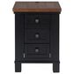 Ashley Wildenauer Chair Side End Table in Warm Satin Black and Brown, , large