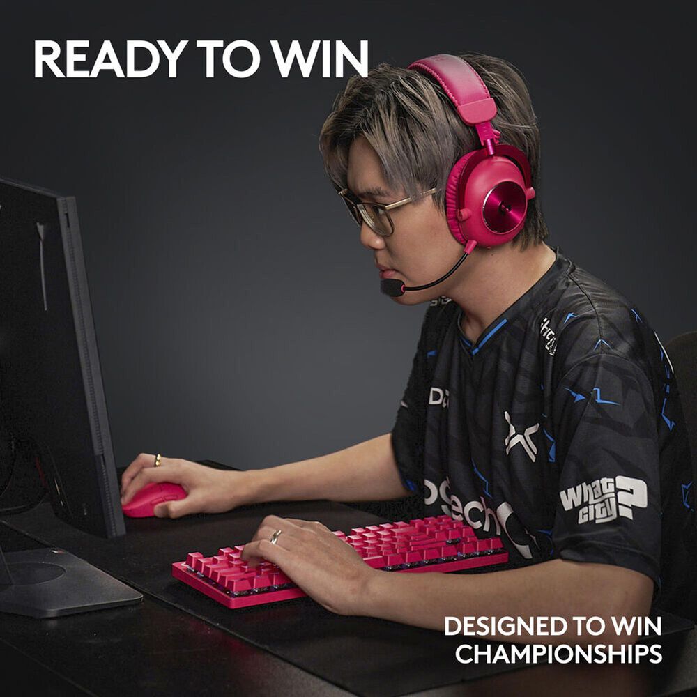 Logitech Pro X TKL Rapid Wired Gaming Keyboard in Magenta, , large