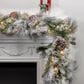 The Gerson Company 9" Pre-Lit Artificial Garland with White LED Lights in Green, , large