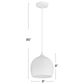 Creative Coop Sienna 1-Light Small Pendant in White, , large