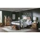 Legacy Classic Vintage Market Queen Canopy Bed in Barnwood Oak and Kettle Black, , large
