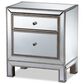 Baxton Studio Fadri 2 Drawer Nightstand in Mirrored, , large