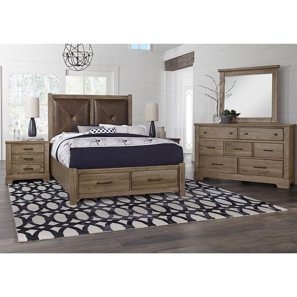 Viceray Collections Cool Rustic 7-Drawer Dresser with Mirror in Stone Grey, , large