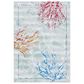 Safavieh Barbados Tropical Coral 3"3" x 5"3" Teal and White Indoor/Outdoor Area Rug, , large