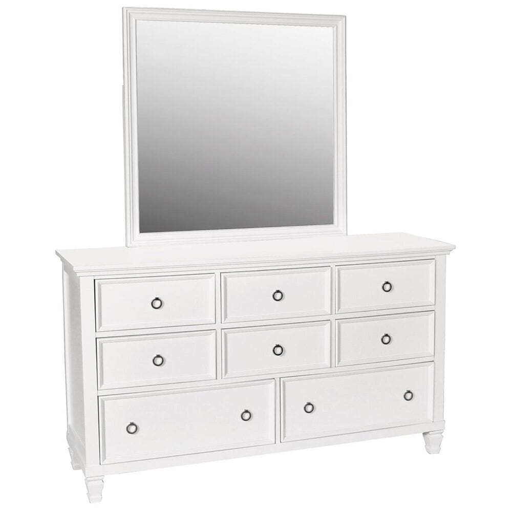 New Heritage Design Tamarack 4 Piece Queen Bedroom Set in White, , large