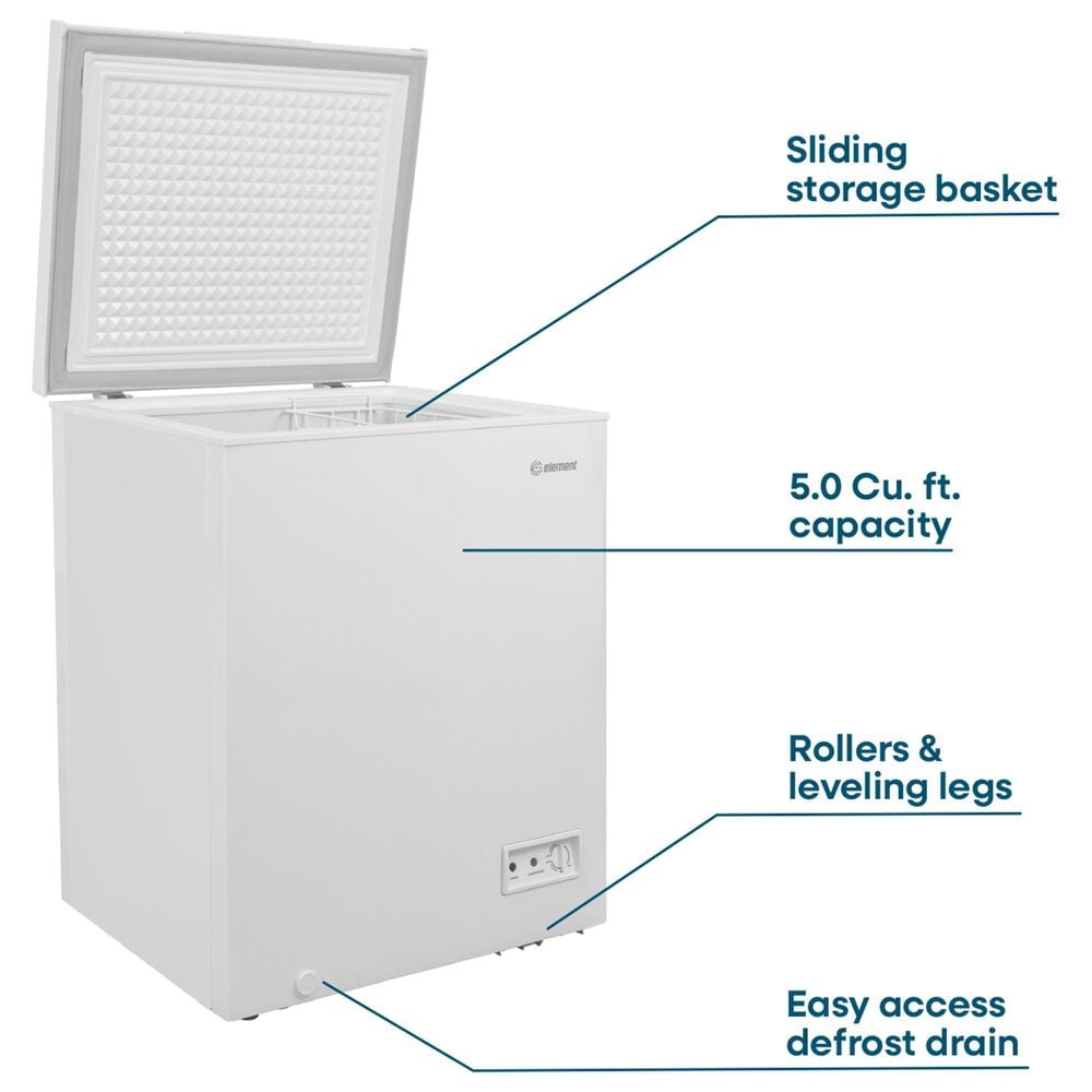 Element 5 Cu. Ft. Chest Freezer in White, , large