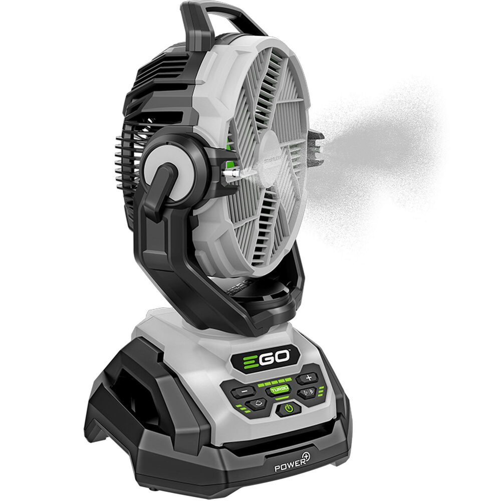 EGO 10&quot; Oscillating Misting Fan Tool Only in Gray and Black, , large