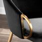 LumiSource Claire Arm Chair with Black Velvet Cushion in Gold (Set of 2), , large