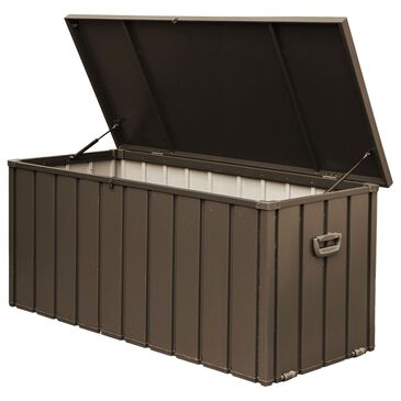 Hearth and Haven 150-Gallon Outdoor Storage Deck Box with Waterproof Material in Dark Brown, , large