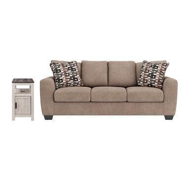 Store Use Triston-Peaks Queen Sofa Sleeper and Fendenmore Chairside Table, , large