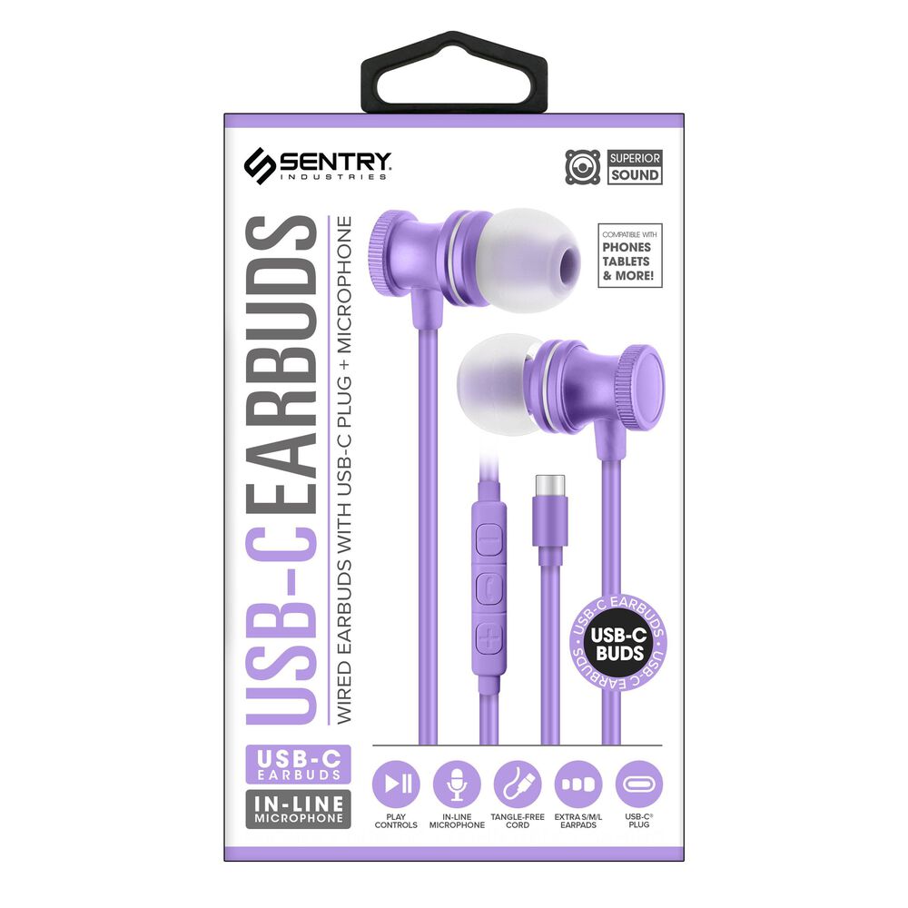 Sentry Assorted USB-C Earbuds, , large