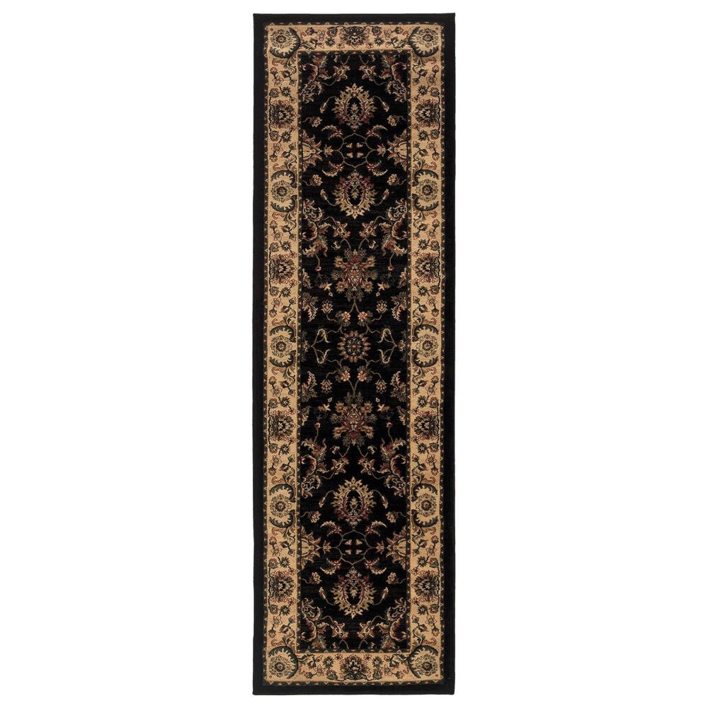 Oriental Weavers Ariana 311K 2"3" x 7"9" Black Runner, , large