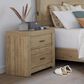 Riva Ridge Modern Loft 3-Piece King Platform Bed and Nightstand Set in Khaki, , large