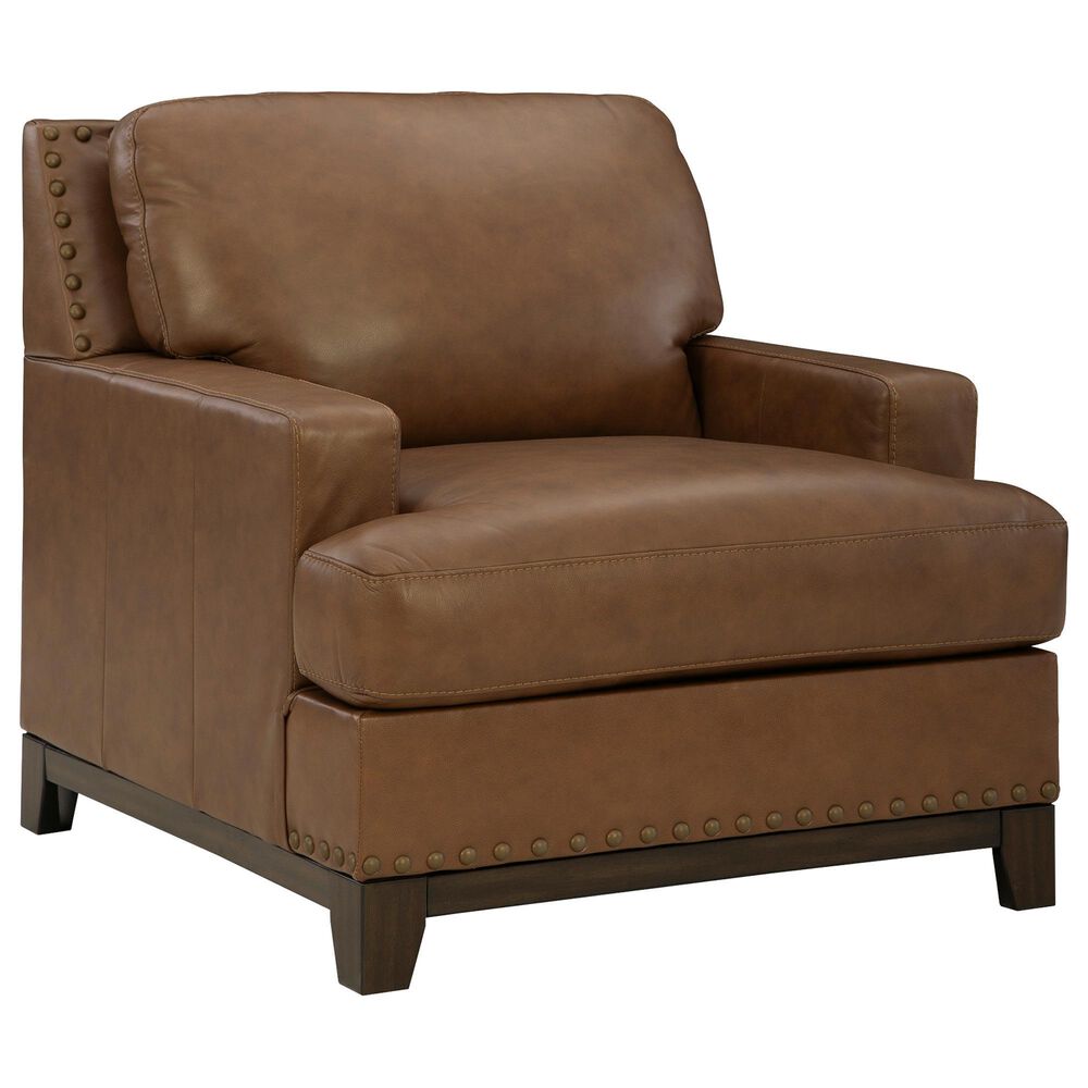 Ashley Saonara Stationary Chair and Ottoman Set in Amber, , large