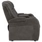 Ashley Fyne-Dyme  Faux Leather Power Reclining Loveseat with Console in Shadow, , large