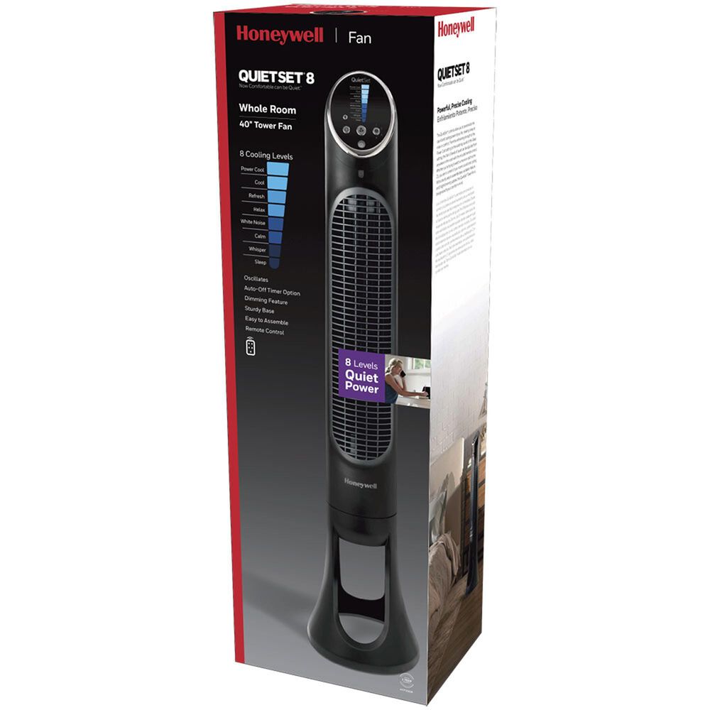 Honeywell Quietset Whole Room Tower Fan, , large