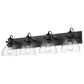 Golden Lighting Hines 4-Light Semi-Flush in Matte Black, , large