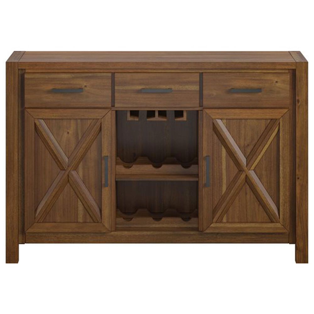 Golden Wave Furniture Darby 3-Drawer Sideboard in Acorn Brown, , large