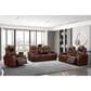 New Heritage Design Chester Power Reclining Sofa in Brown, , large