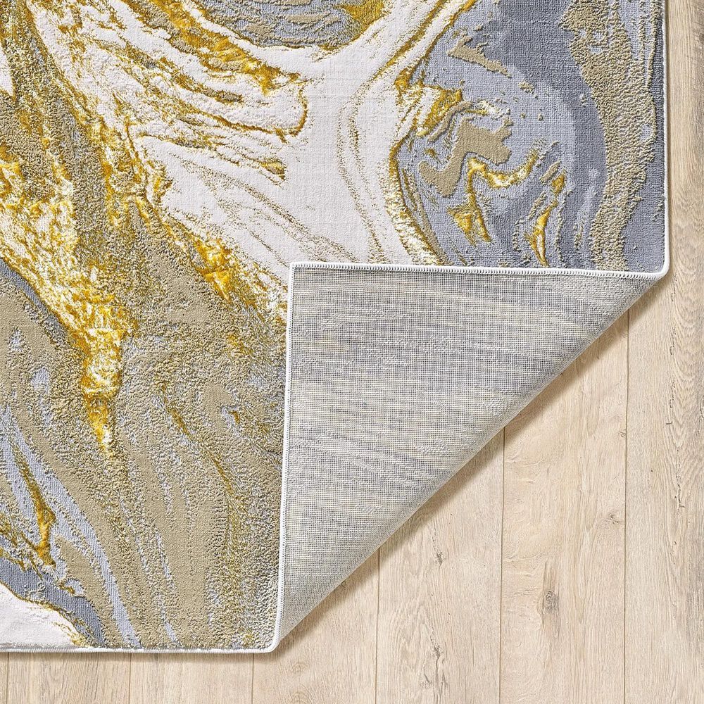 Kas Oriental Rugs Luna Watercolors 9'10" x 13'2" Gold and Grey Area Rug
