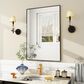 HOMLUX 24" x 36" Wall Mount Rectangular Decorative Mirror in Black, , large