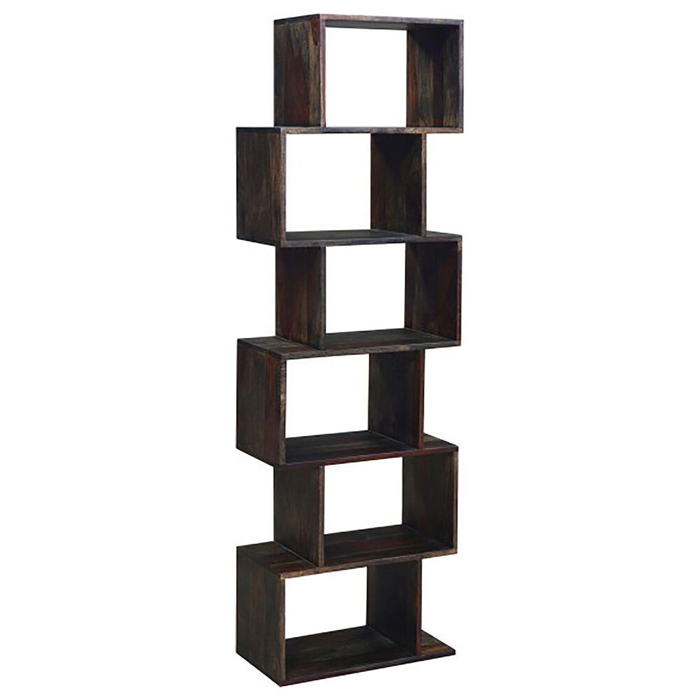 Porter Design Fall River Obsidian 6-Tier Bookcase in Black Walnut, , large