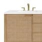 James Martin Vanities Solene 72" Double Bathroom Vanity in Seaside Oak with 3 cm White Zeus Quartz Top and Rectangular Sinks, , large