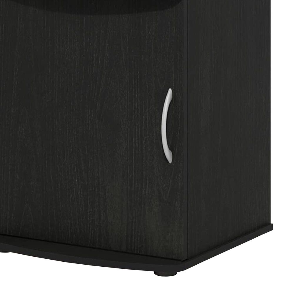 HOMLUX 3-Tier Standing Bookshelf with Storage Cabinet in Blackwood and Black, , large