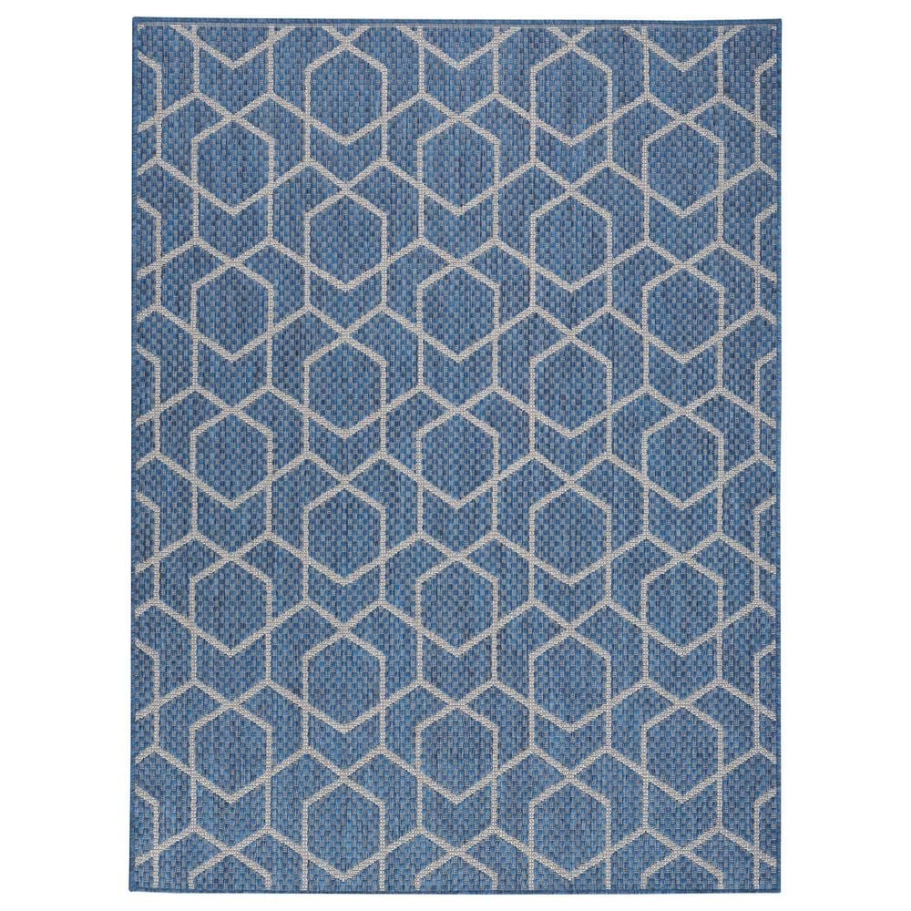 Nourison Horizon HOZ01 Denim 6&#39; x 9&#39; Indoor/Outdoor Area Rug, , large