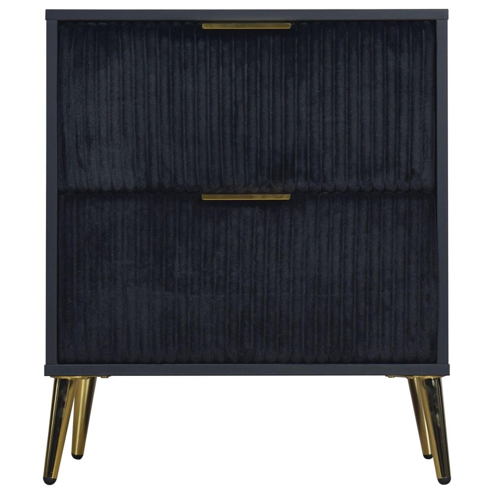 New Heritage Design Kailani 4-Piece Queen Bedroom Set in Black and Gold, , large