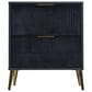 New Heritage Design Kailani 4-Piece Queen Bedroom Set in Black and Gold, , large
