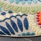Safavieh Cabana CBN382M 8" Round Blue and Ivory Indoor/Outdoor Area Performance Rug, , large