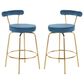 Lumisource Rhonda Counter Stool in Blue/Gold (Set of 2), , large