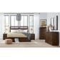 Riva Ridge Modern Loft 5 Piece King Storage Panel Bedroom Set in Brownstone, , large