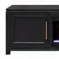 Legends Home The Cove 95" Fireplace Console with Fireplace Insert in Seal Skin Black, , large