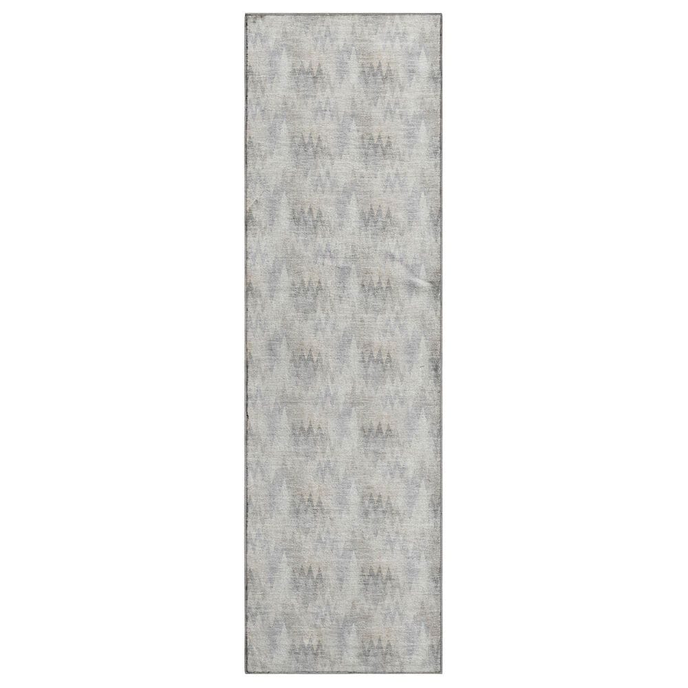 Dalyn Rug Company Soft Essentials Chevron Silver 2"3" x 7"6" Runner, , large