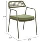 Zuo Modern Rio Outdoor Dining Chair in Green (Set of 2), , large