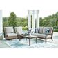 Ashley Rainier Ranch Swivel Glider Chair in Brown, , large