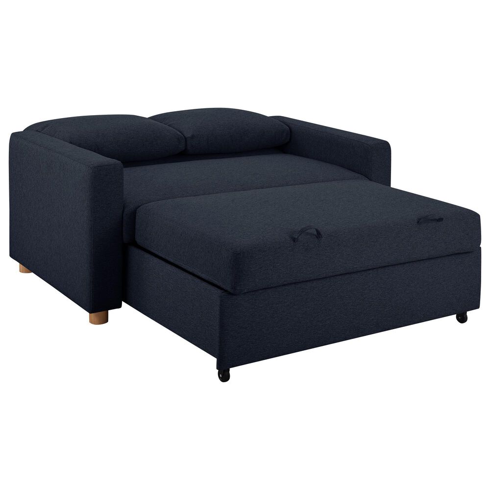 Lifestyle Solutions Tyler Convertible Sofa in Navy Blue, , large