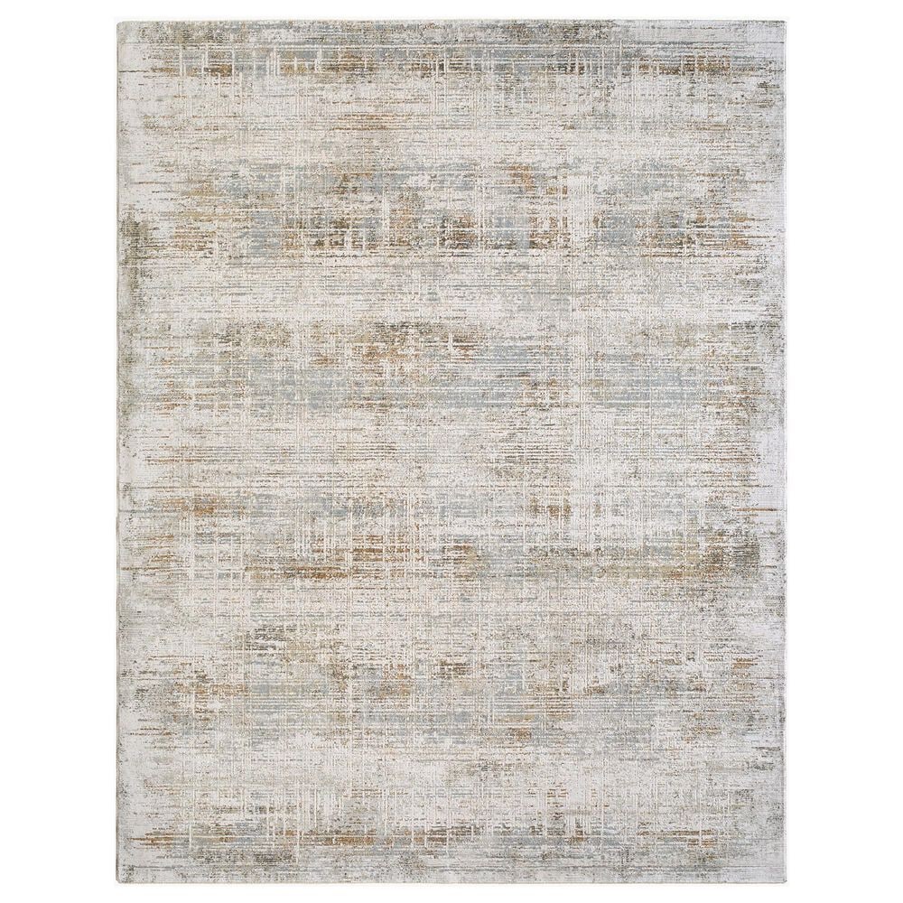 Surya Brunswick Cream, Light Gray, Medium Brown, Charcoal, Light Brown and Mustard 6"7" x 9"6" Area Rug, , large