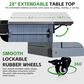 HOMLUX 41.9" Outdoor Extendable Kitchen Island in Gray, , large