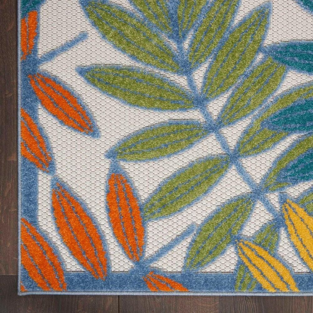 Nourison Aloha ALH18 10&#39; x 14&#39; Ivory and Multicolor Indoor/Outdoor Area Rug, , large