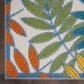 Nourison Aloha ALH18 10" x 14" Ivory and Multicolor Indoor/Outdoor Area Rug, , large