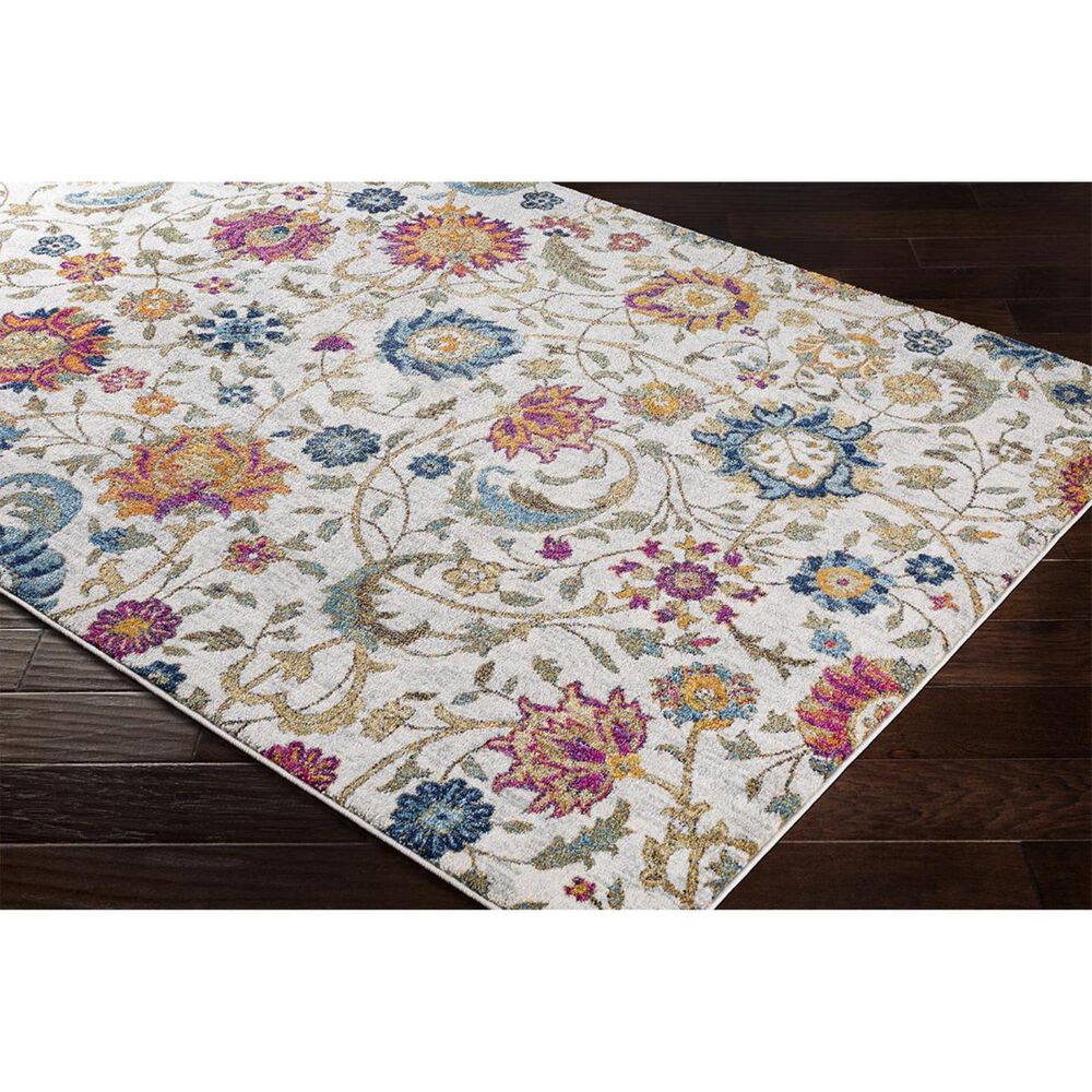 Surya Harput HAP-1074 5&#39;3&quot; x 7&#39;3&quot; Saffron, Teal and Gray Area Rug, , large