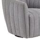 LumiSource Finley Swivel Accent Chair in Grey, , large